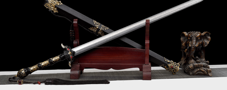 Handmade Sword of Leaning Heaven Han sword (Damascus steel)