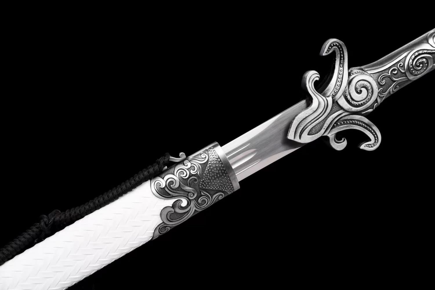 Hand Forged  Ancient Chinese Sword han jian-Forged High Carbon Steel Blade,Alloy Handle(1045 Carbon Steel)