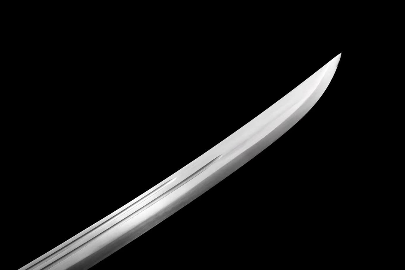 Black Gold Sabre,High Carbon Steel Blades,Faux Leather Scabbard,chinese sword real