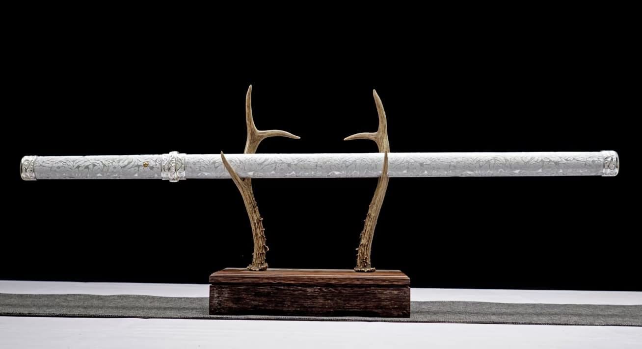 Hand Forged Tang Dao Sword Real Beat Saber 1060 Carbon Steel Blade Silver Appearance