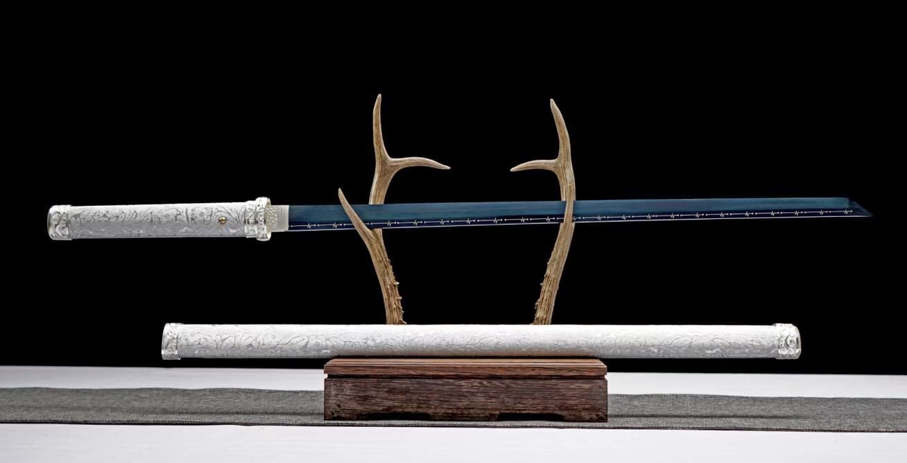 Hand Forged Tang Dao Sword Real Beat Saber 1060 Carbon Steel Blade Silver Appearance