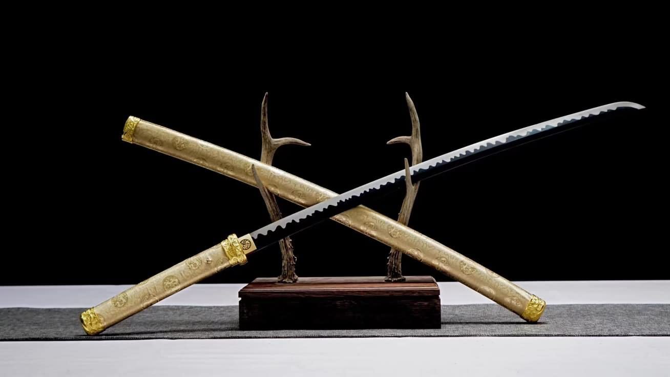 Tang Dao Sword Real Hand Forged High Carbon Steel black Blade,Chinese swords