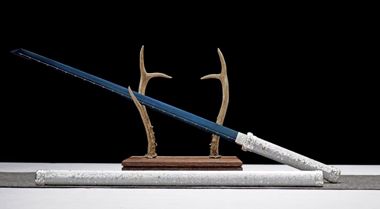 Hand Forged Tang Dao Sword Real Beat Saber 1060 Carbon Steel Blade Silver Appearance