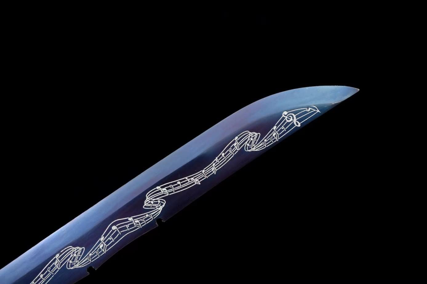 Hand Forged Wolf dao Swords Real,1060 Carbon Steel Blades,White Scabbard,Alloy Fittings