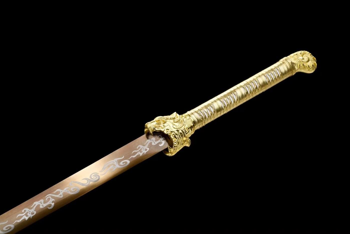 Tiger Swords Forged High Carbon Steel Etched Blade,Alloy Fittings,chinese sword