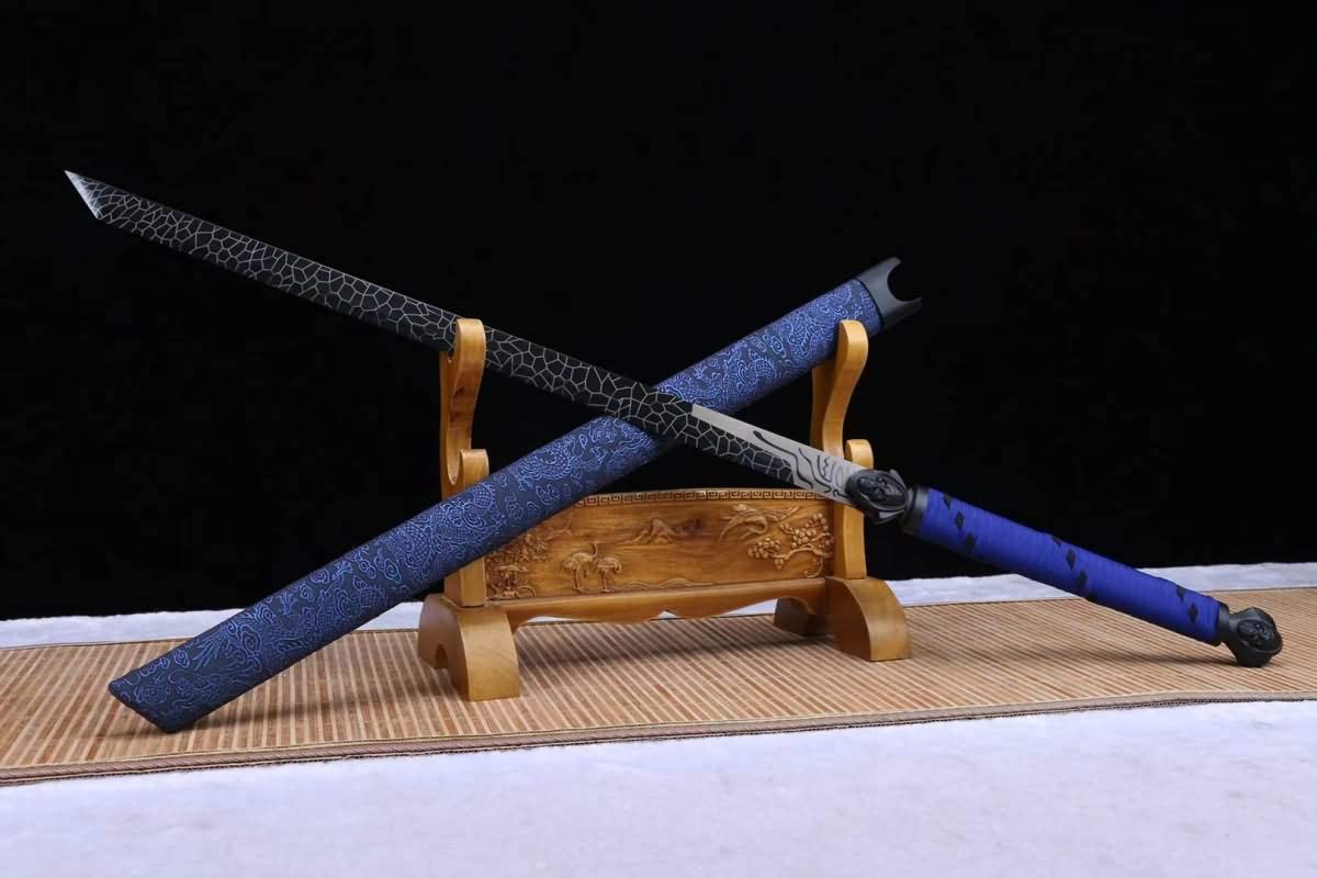 Hand Forged Devil Sword Real Forged 1060 Carbon Steel baldes Alloy Fittings