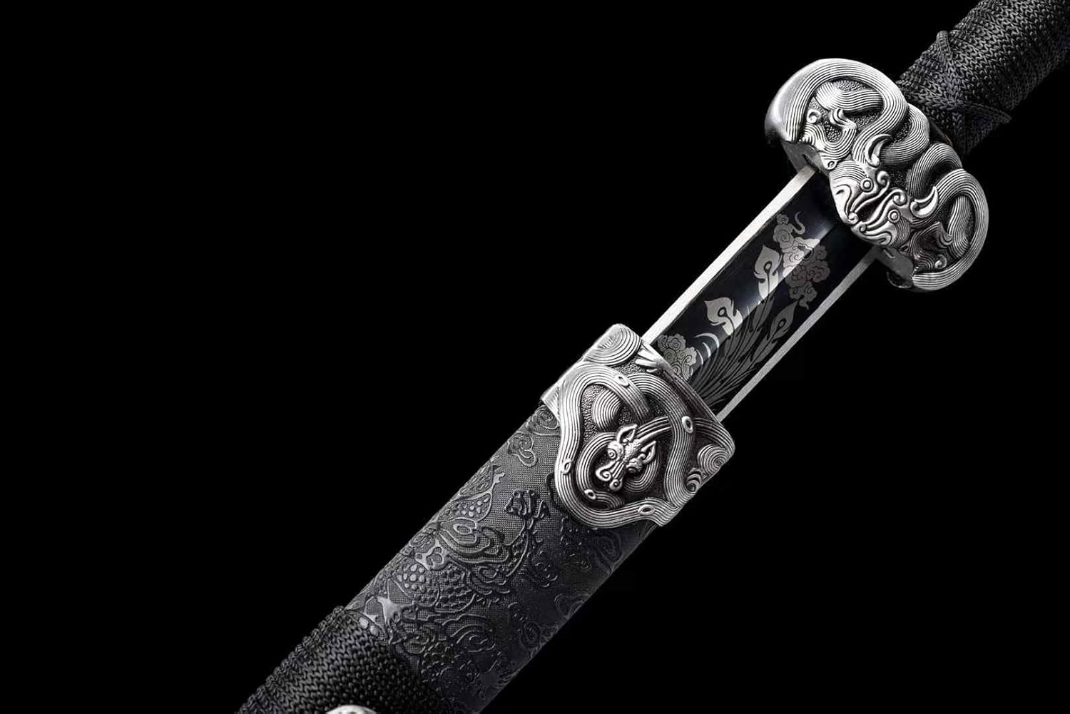 Hand Forged Han Jian Sword – High Carbon Steel, Traditional Longquan Craft(1045 Carbon Steel)