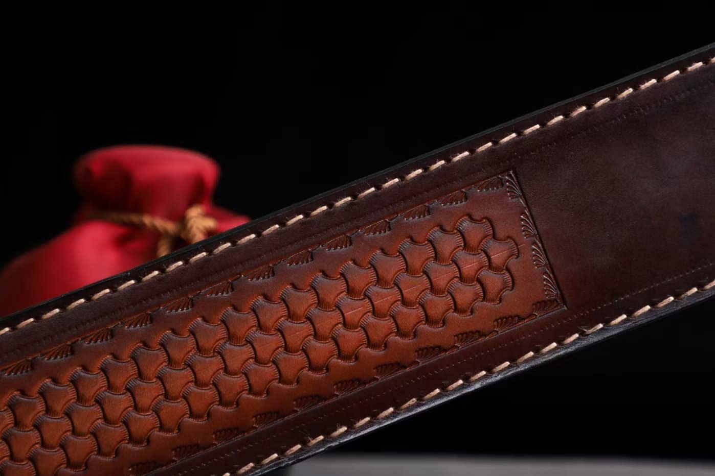 LOONGSWORD,Chinese sword,Broadsword Real,Full tang Damascus Steel Blades Handle,Cowhide Scabbard