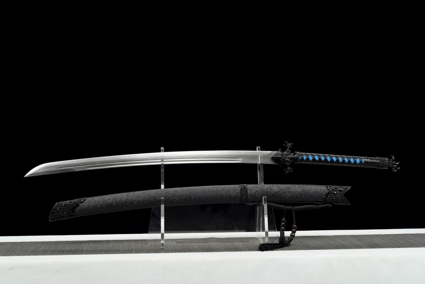 Dragon dao,Machetes Sword Real,Hand Forged Damascus Steel Blade,Alloy Fittings,LOONGSWORD