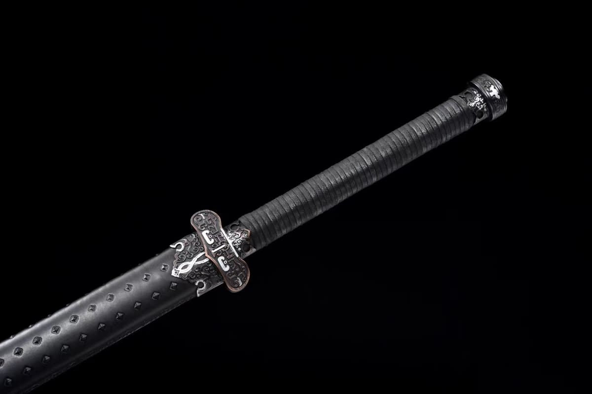 Hand Forged Dao Sword,1060 Carbon Steel red blade,Cut tree