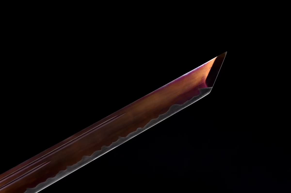 Hand Forged Dao Sword,1060 Carbon Steel red blade,Cut tree