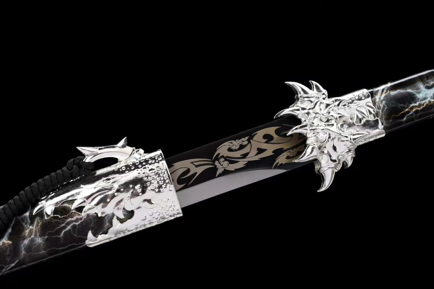 Full Tang Tang dao Swords High Carbon Steel Blade,Alloy Fittings,PU Scabbard,LOONGSWORD