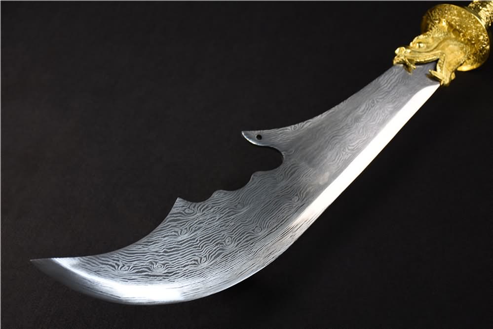Kwan dao,Guan dao,High carbon steel,Patterned blade - Chinese sword shop
