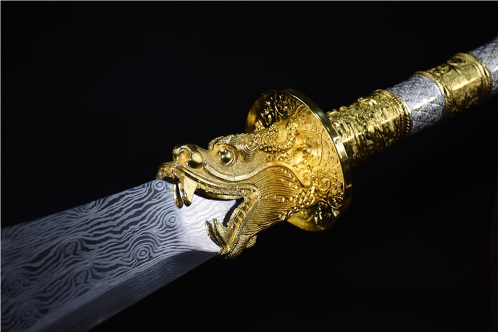 Kwan dao,Guan dao,High carbon steel,Patterned blade - Chinese sword shop