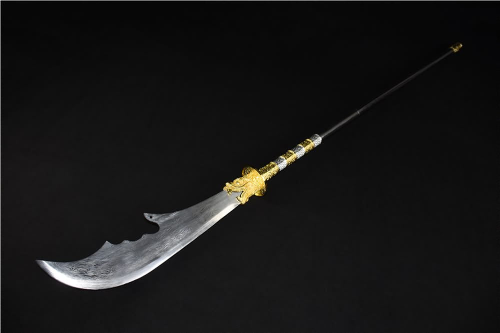 Kwan dao,Guan dao,High carbon steel,Patterned blade - Chinese sword shop