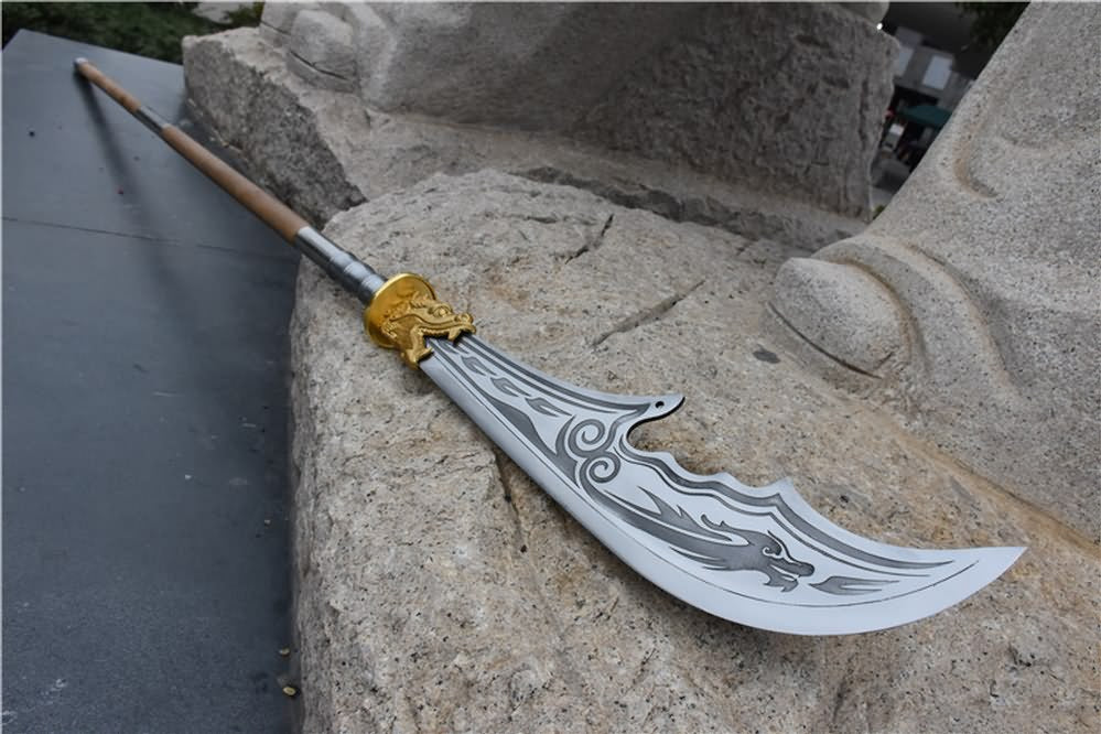 Kwan dao,Guan dao,High carbon steel,Hardwood rod - Chinese sword shop