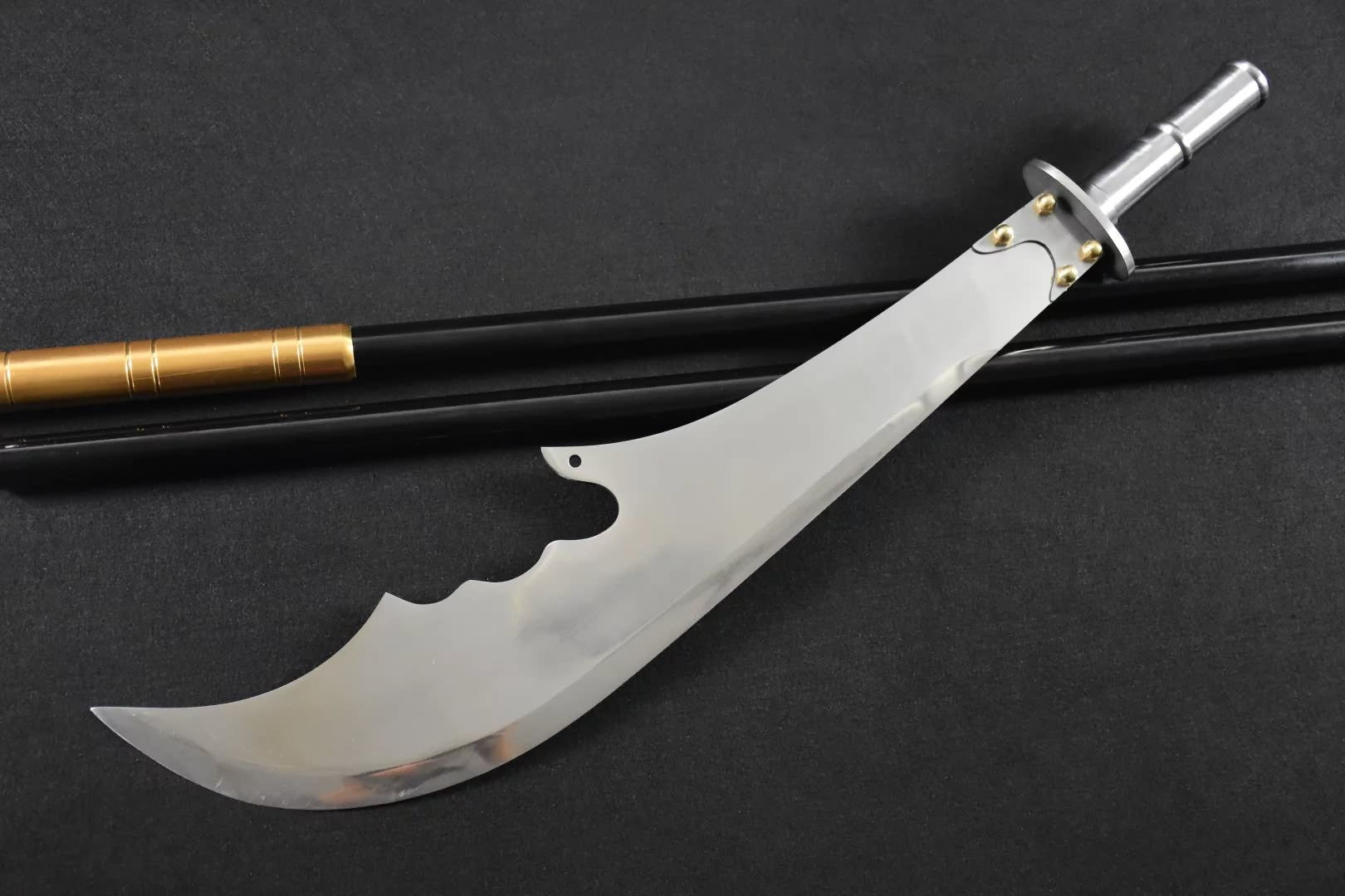 Guan Gong,Moon Broadsword/High carbon steel blade,Stainless steel rod - Chinese sword shop