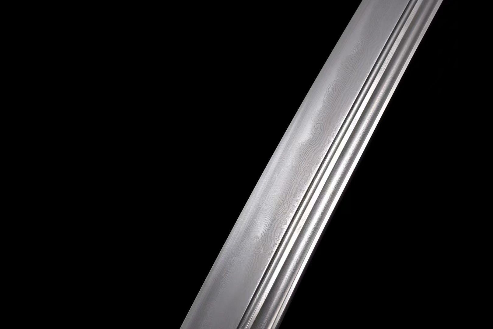 Black gold sword,Damascus steel turn blade,Brass fittings - Chinese sword shop