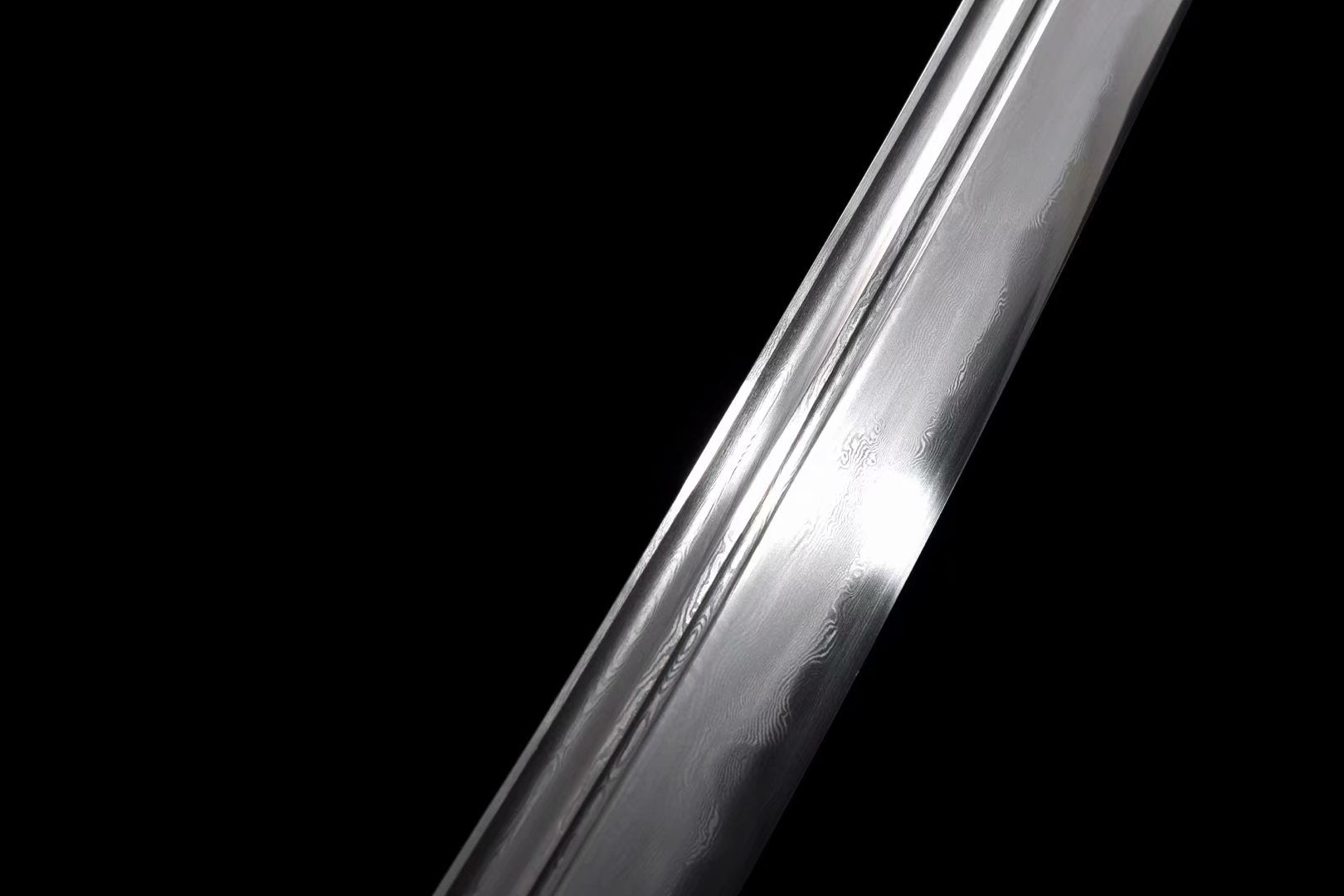 Black gold sword,Damascus steel turn blade,Brass fittings - Chinese sword shop