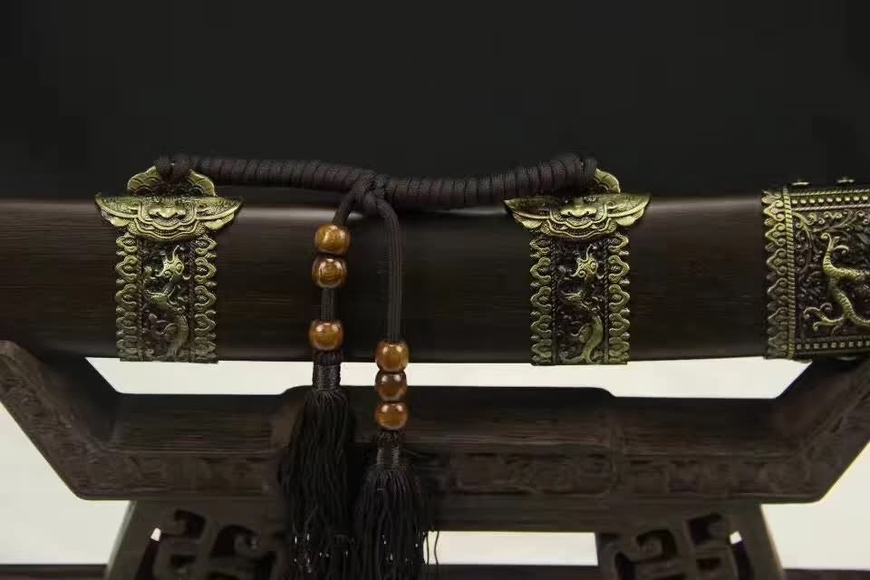 Kangxi baodao,Handmade Damascus steel blade,Alloy,Rosewood - Chinese sword shop