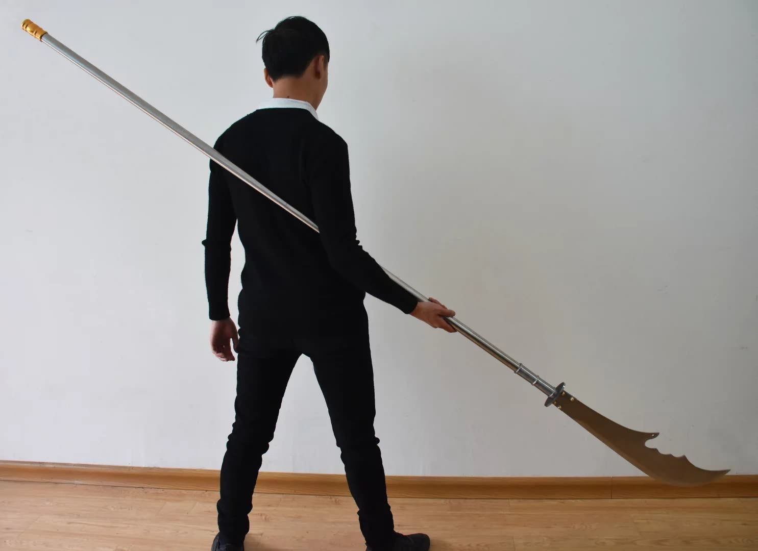 Guan Gong,Moon Broadsword/High carbon steel blade,Stainless steel rod - Chinese sword shop