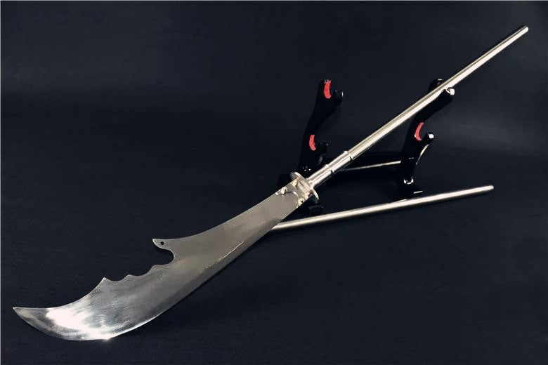 Guan Gong,Moon Broadsword/High carbon steel blade,Stainless steel rod - Chinese sword shop