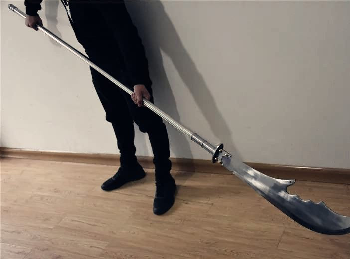 Guan Gong,Moon Broadsword/High carbon steel blade,Stainless steel rod - Chinese sword shop