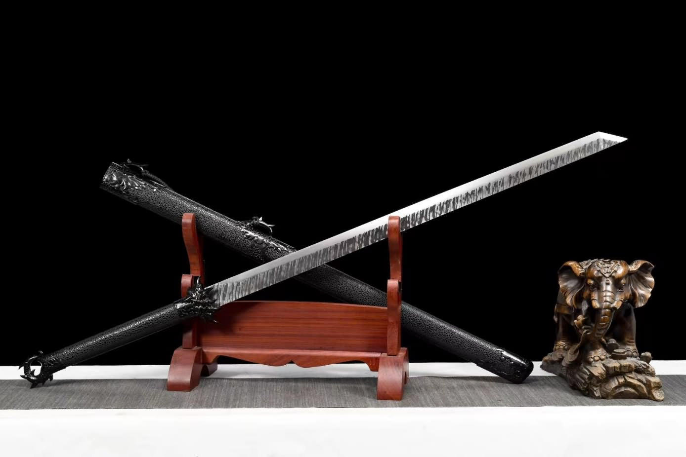 Tang dao Swords Real,High Carbon Steel Blades,Alloy Fittings,PU Scabbard,LOONGSWORD