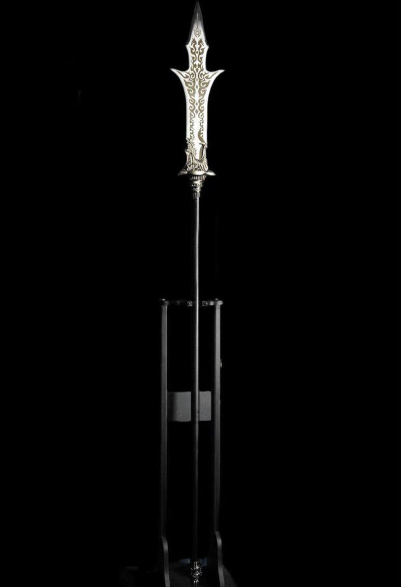 Black Myth Wukong Yang Jian Three Pointed Two-Edged Gun Full Metal 1:1 Weapon Unsharp(Sword + Stand)