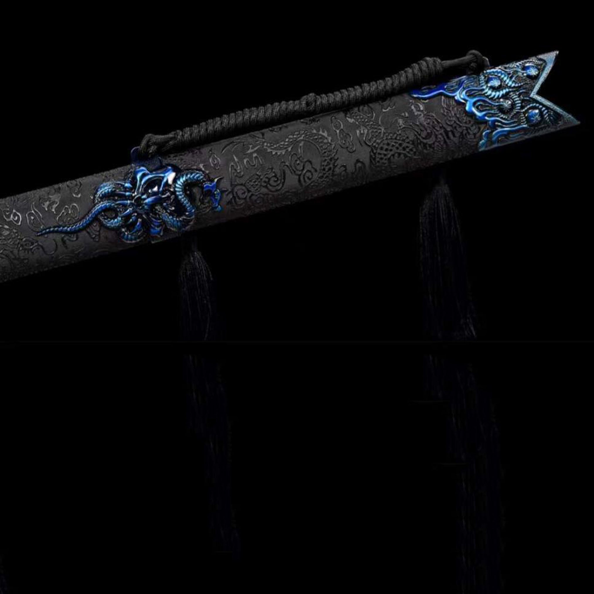 Hand Forged blue ghost Tang Heng sword(1060 Carbon Steel)