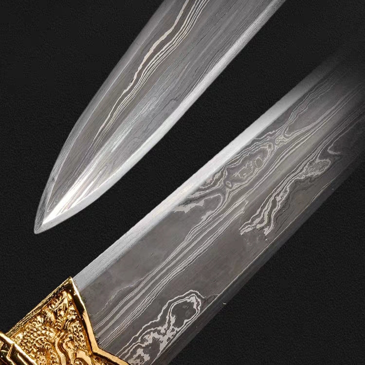 Hand Forged shortsword Tang sword(Damascus steel)