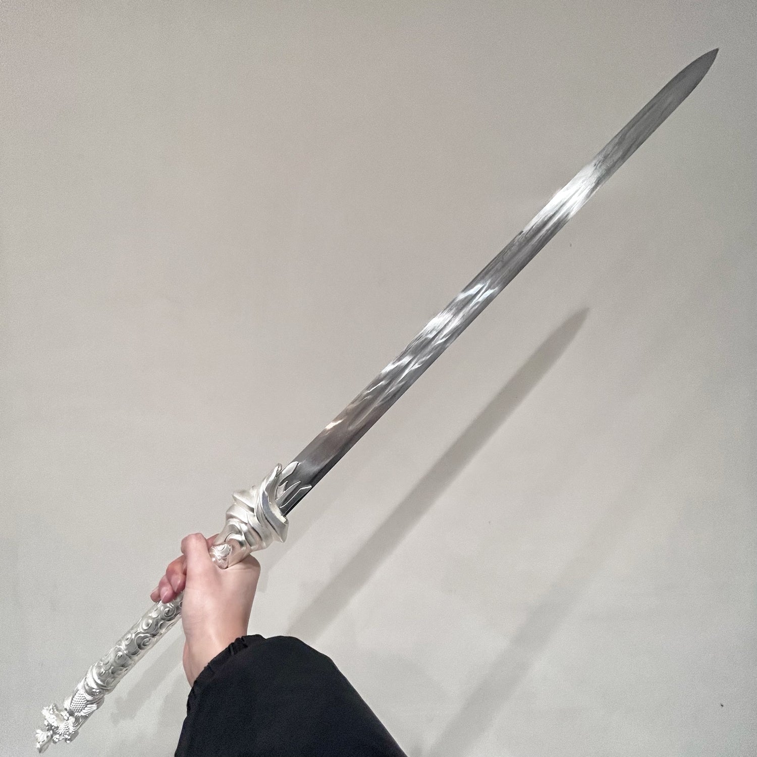 Hand Forged Dragon Tang jian,1060 Carbon Steel Blade,Lotus House peripheral Shaoshi sword real sword Li Xiangyi matching sword