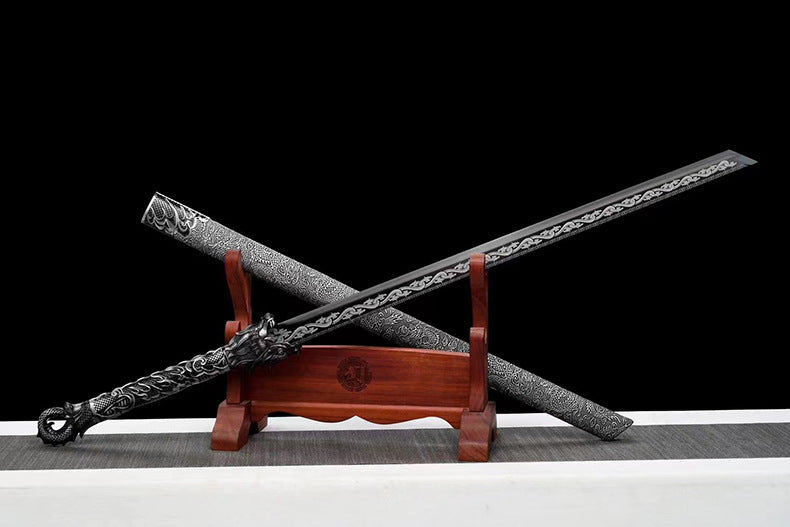 Hand Forged Owl Tang Heng sword(1060 Carbon Steel)
