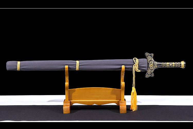 Hand Forged Chinese Qin's Moon Gai Nie Yuanhong Sword (1060 Carbon Steel)