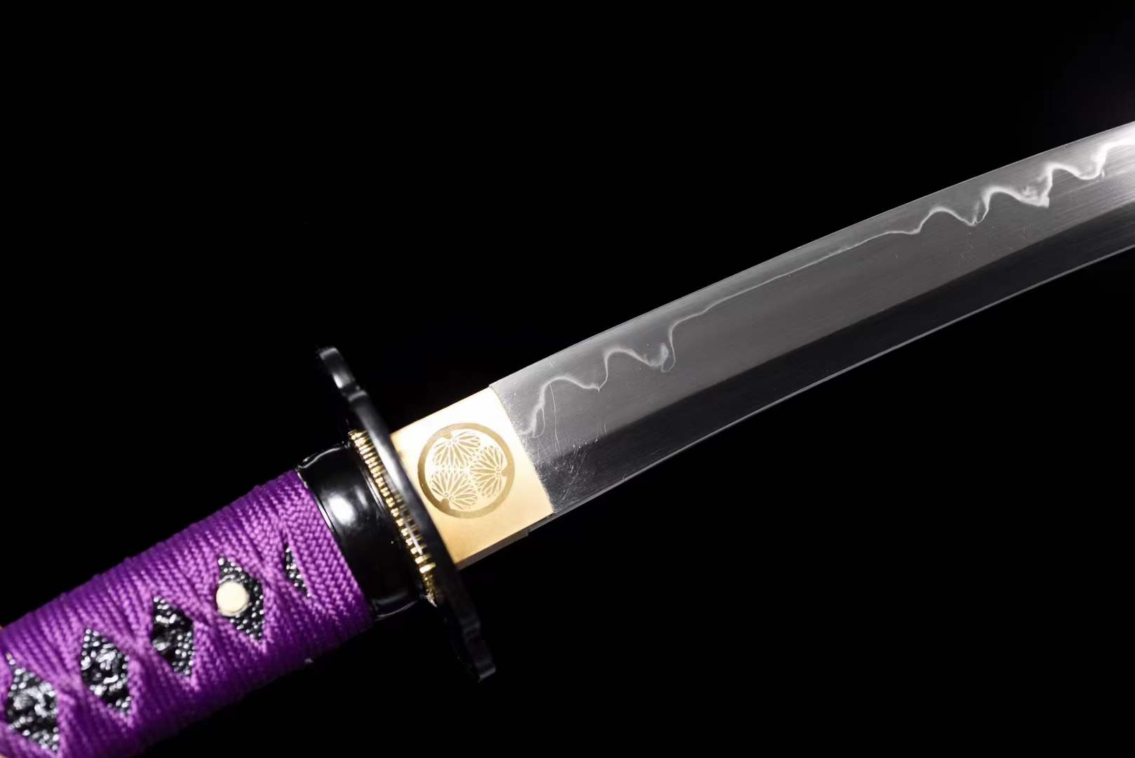Hand Forged Japanese Tanto Purple Brake (Buddhist Temple)