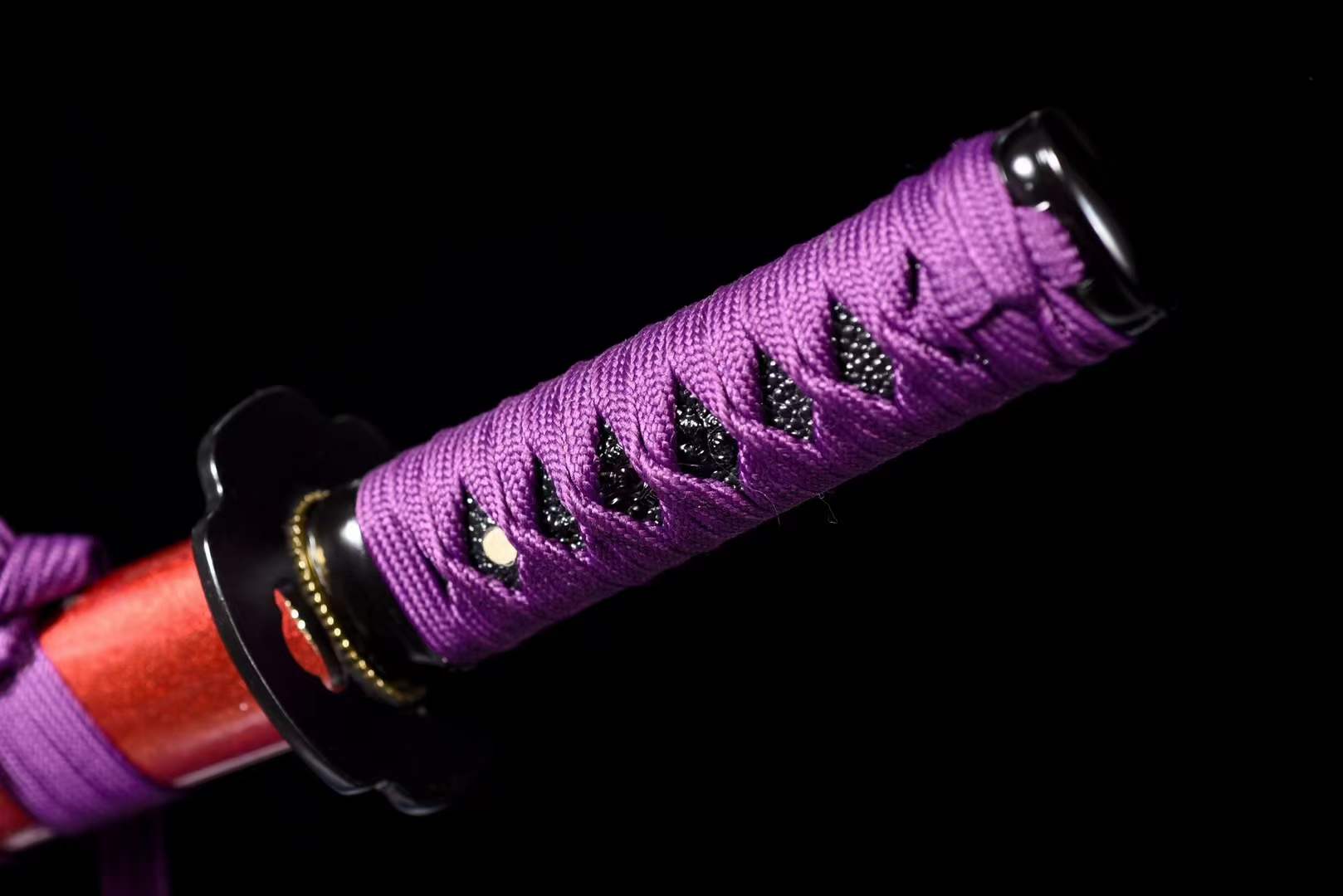 Hand Forged Japanese Tanto Purple Brake (Buddhist Temple)