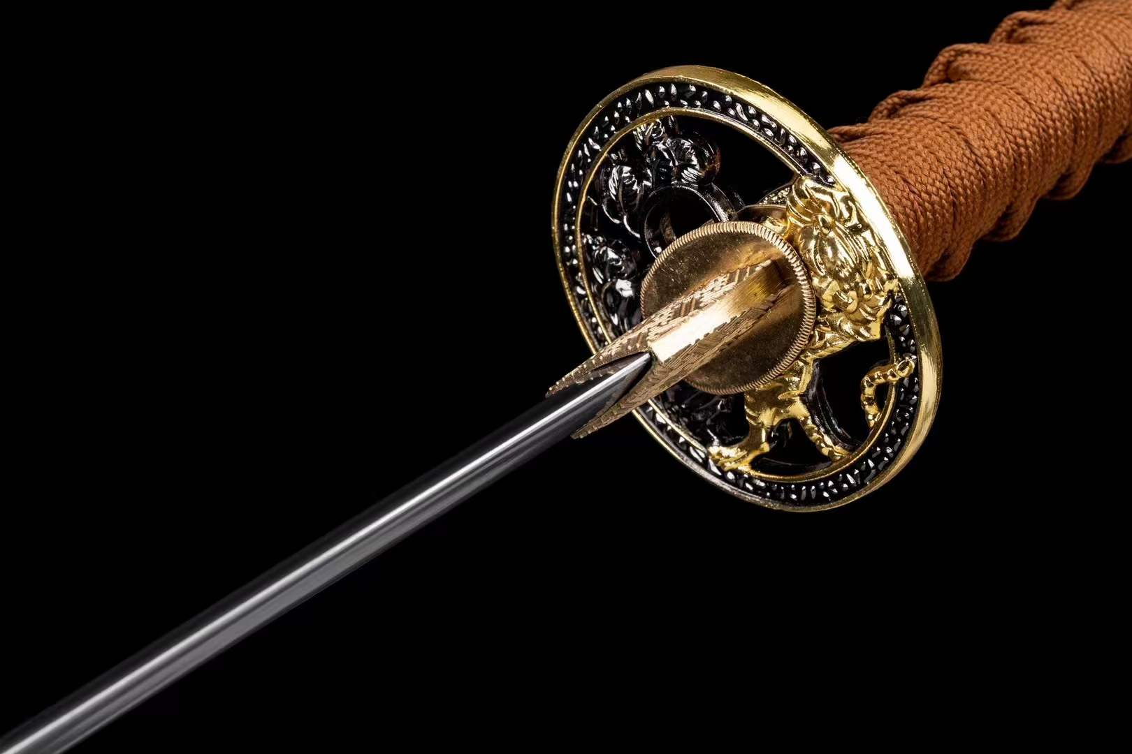 Hand Forged Japanese Katana Tiger 虎 Blade(1060 Carbon Steel)