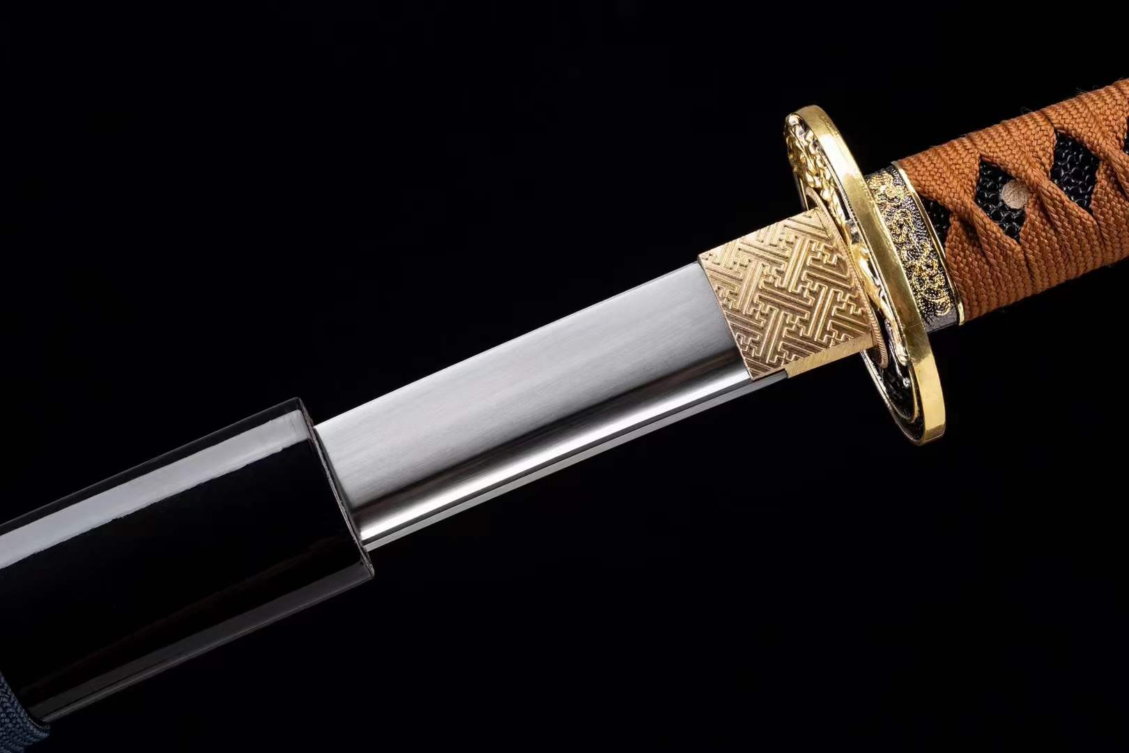 Hand Forged Japanese Katana Tiger 虎 Blade(1060 Carbon Steel)