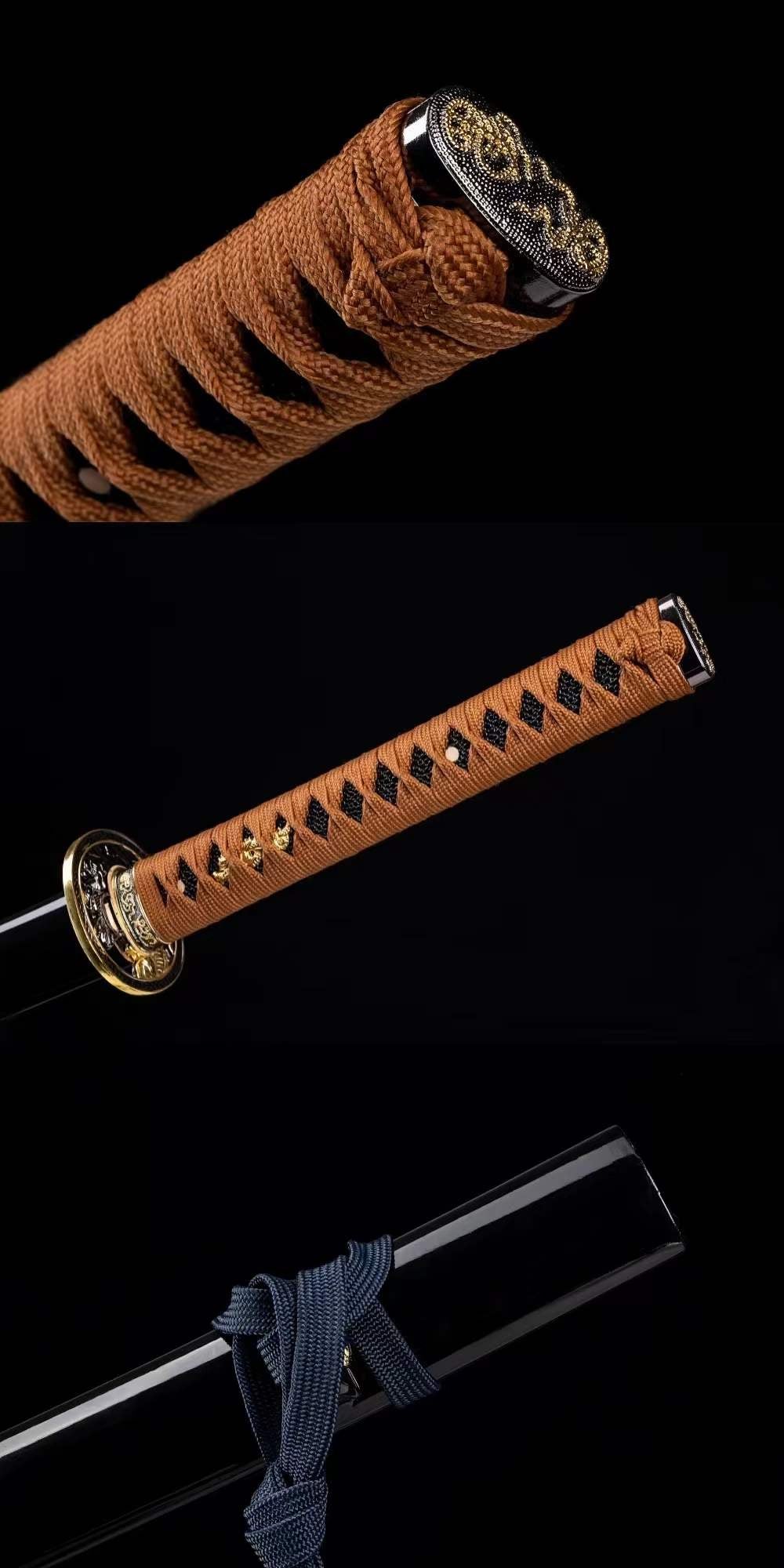 Hand Forged Japanese Katana Tiger 虎 Blade(1060 Carbon Steel)