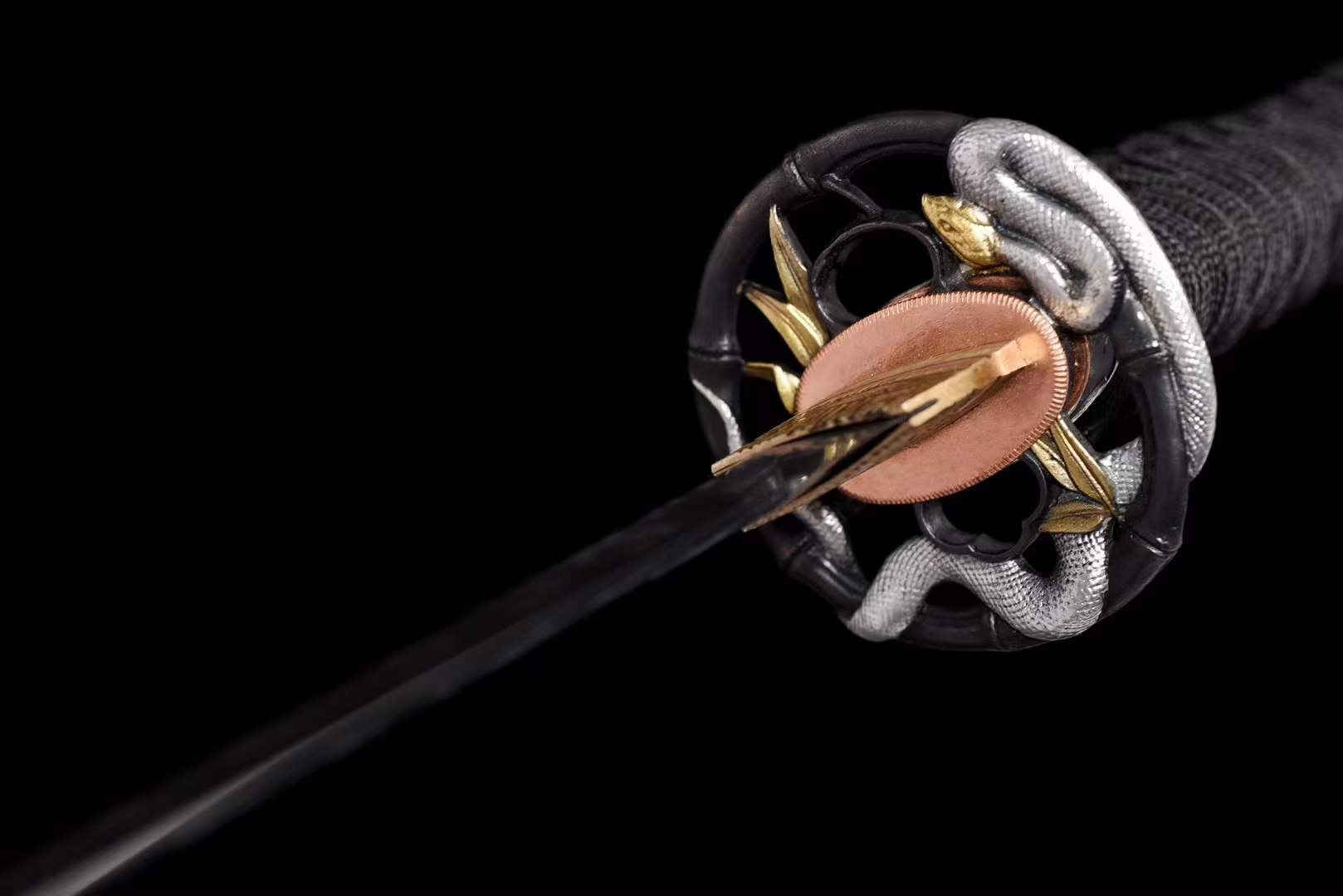 Hand Forged Japanese Wakizashi Python Serpent