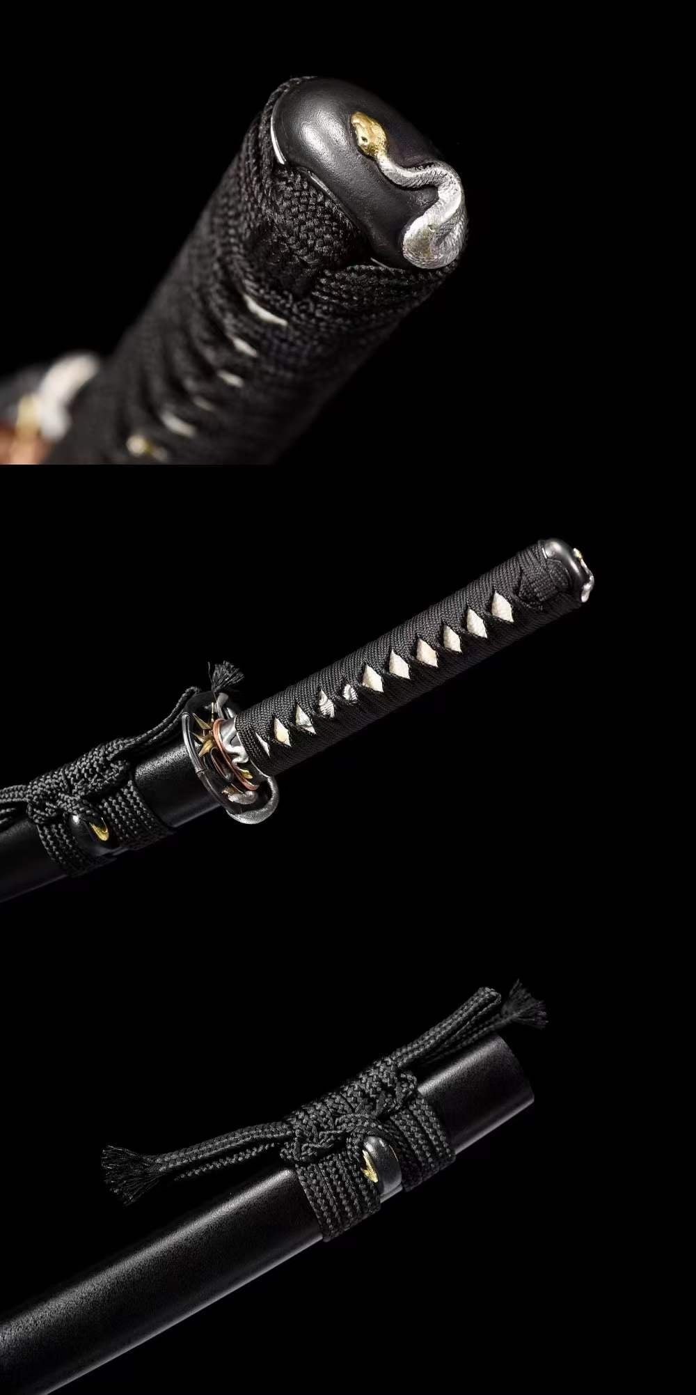 Hand Forged Japanese Wakizashi Python Serpent