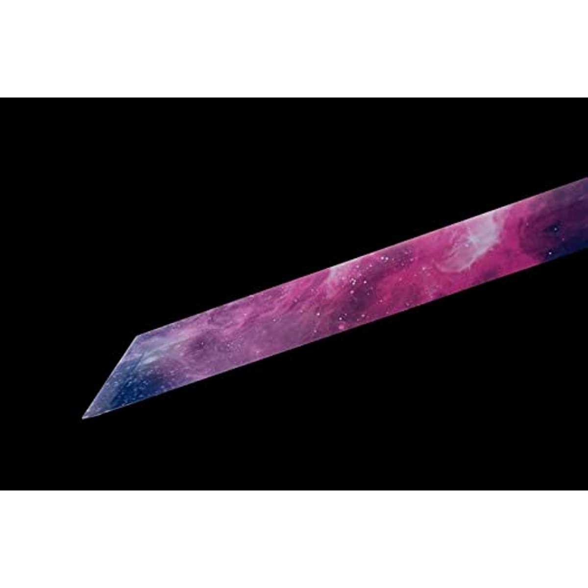 LOONGSWORD,Black Gold Swords High Carbon Steel Color Blade,Alloy Fittings,Silver PU Scabbard