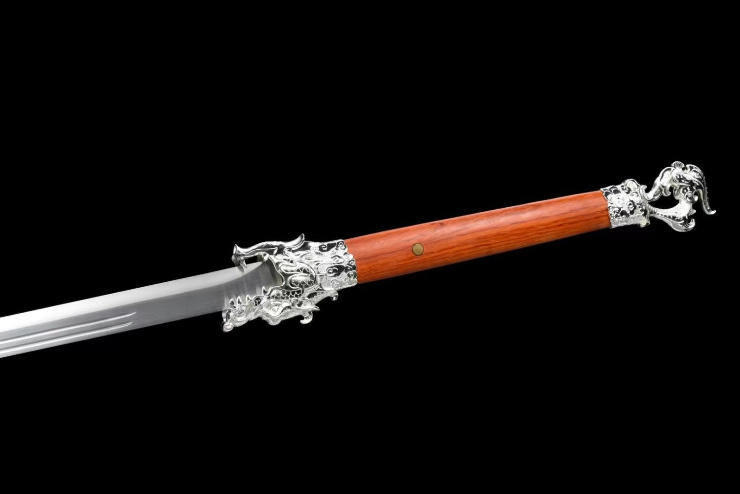 Dragon Tang dao High Carbon Steel Blade, Redwood Scabbard