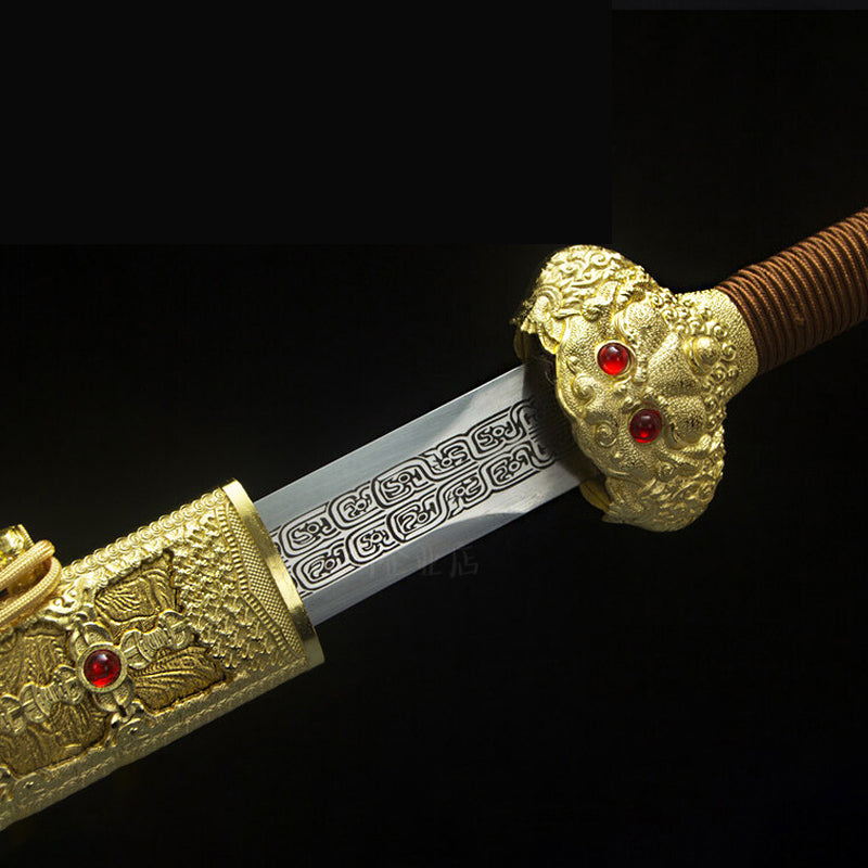 Handmade Yongle sword Snake king 1060 Carbon Steel