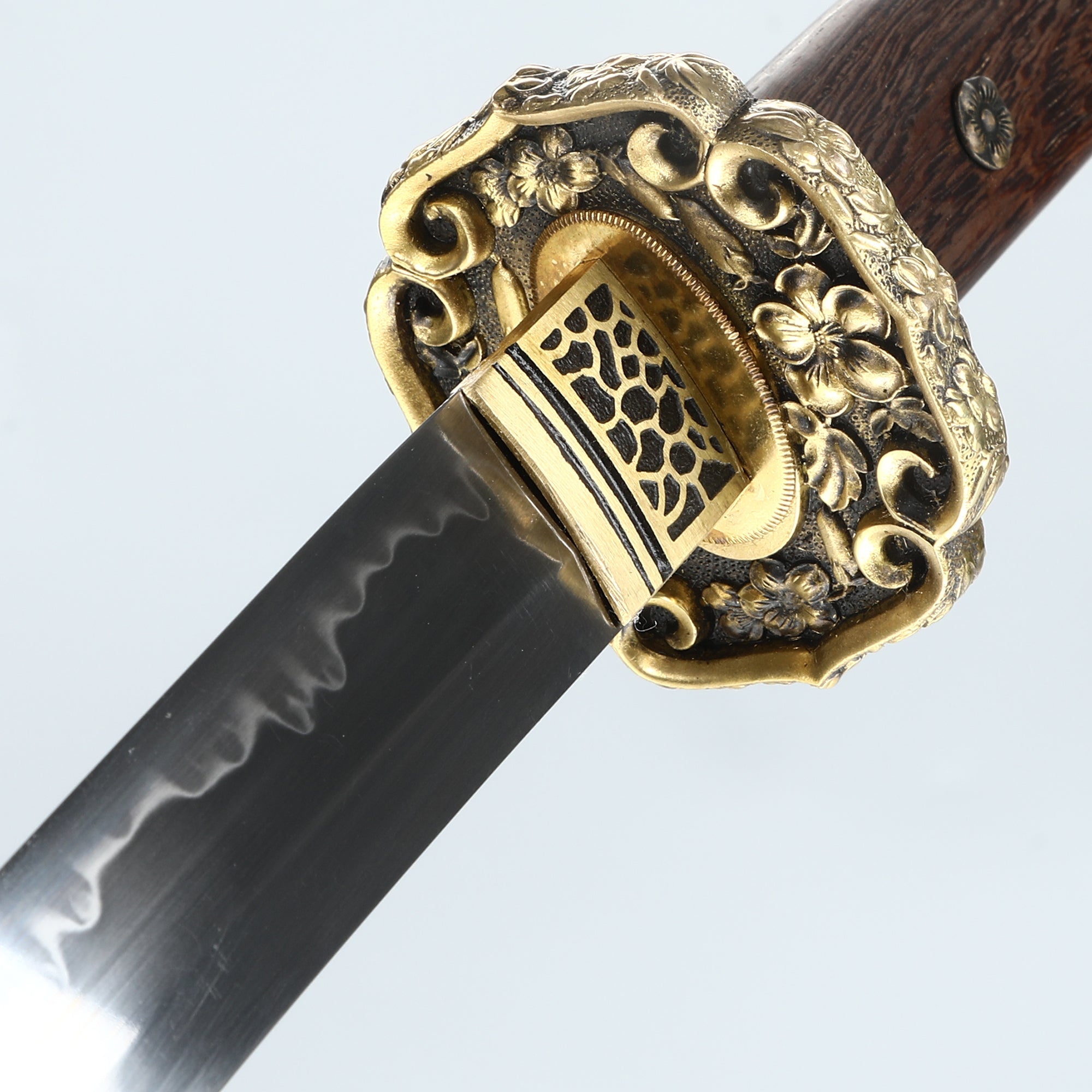 Handmade Katana 1095 Carbon Steel Samurai Japanese Real Sword Chicken Wing Wooden Sheath Knife Full Tang Sharp
