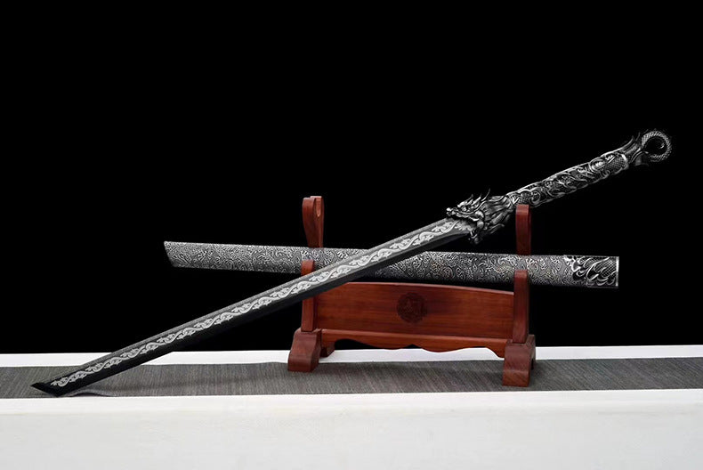 Hand Forged Owl Tang Heng sword(1060 Carbon Steel)