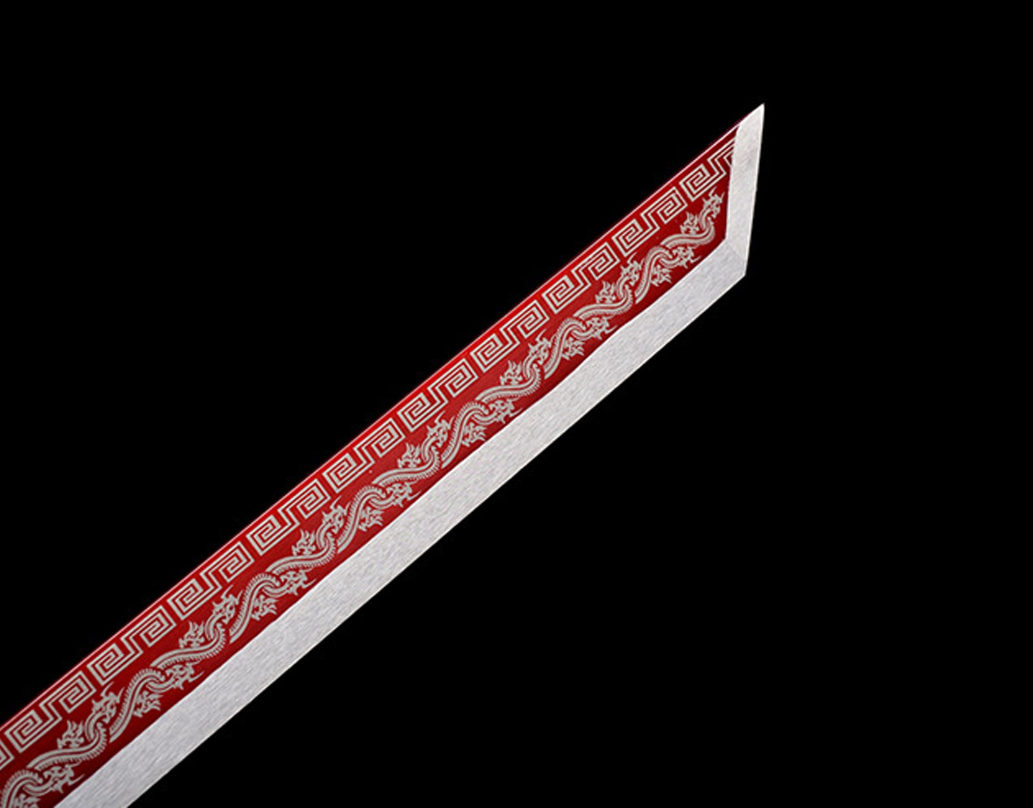 Hand Forged blood dragon Chinese Tang Heng sword(1060 Carbon Steel)