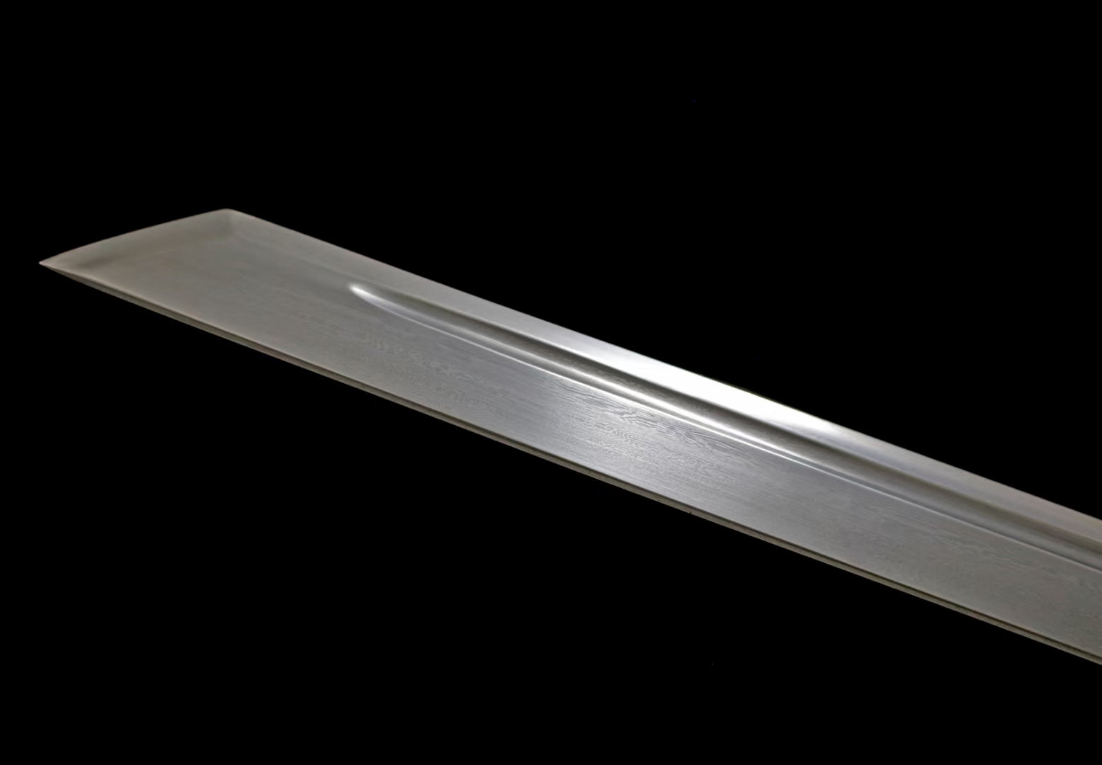 LOONGSWORD,Tang dao,Forged Damascus Steel Blade with Alloy Fittings and Rosewood Scabbard