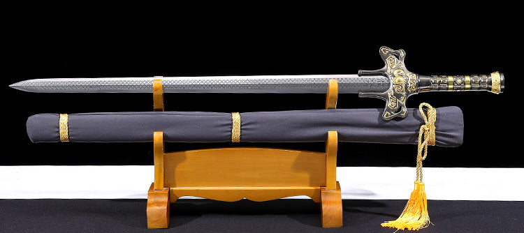 Hand Forged Chinese Qin's Moon Gai Nie Yuanhong Sword (1060 Carbon Steel)