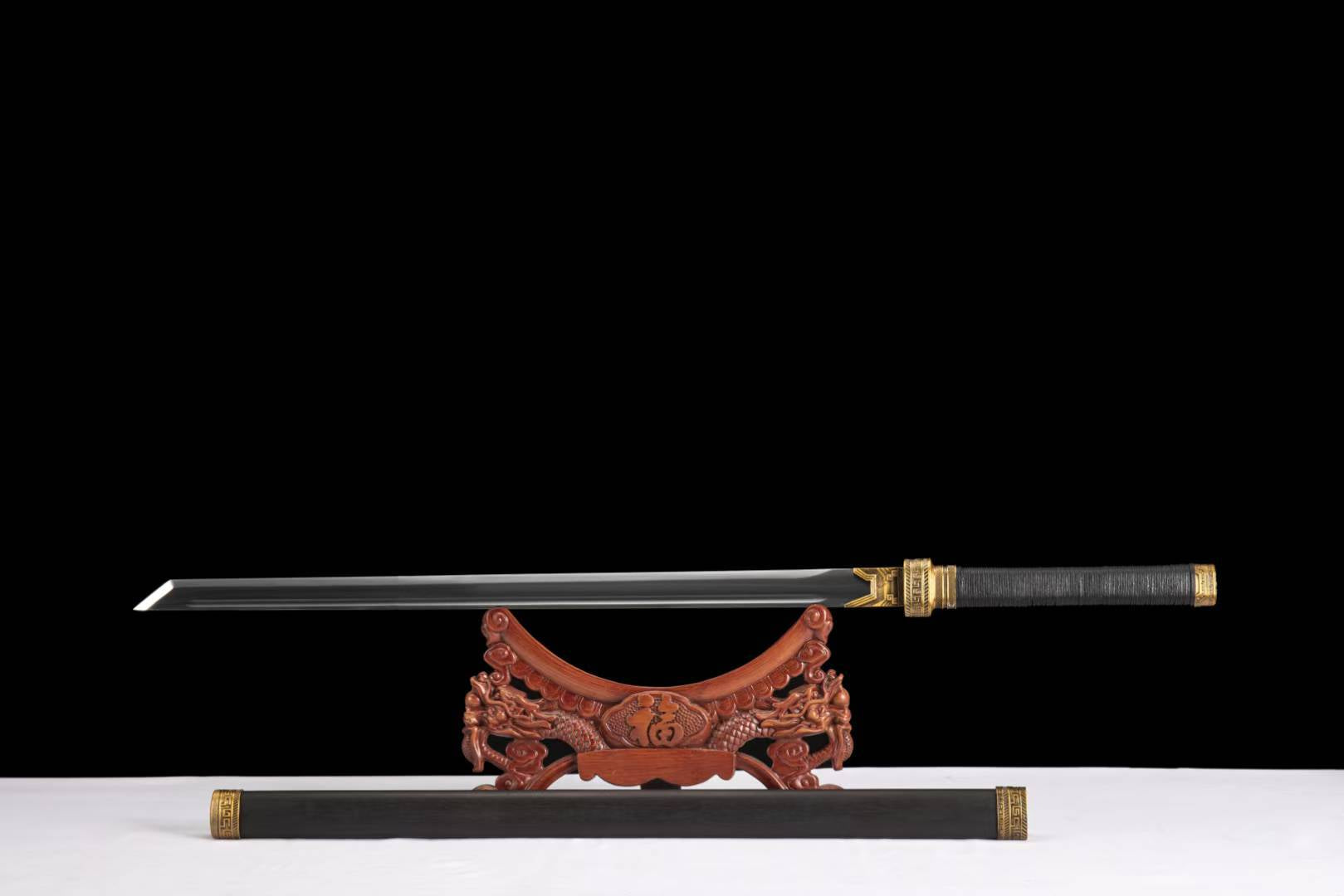Hand Forged Chinese Psych Ward Divine Slayer anime Starblade Tang Heng Sword(1060 Carbon Steel)